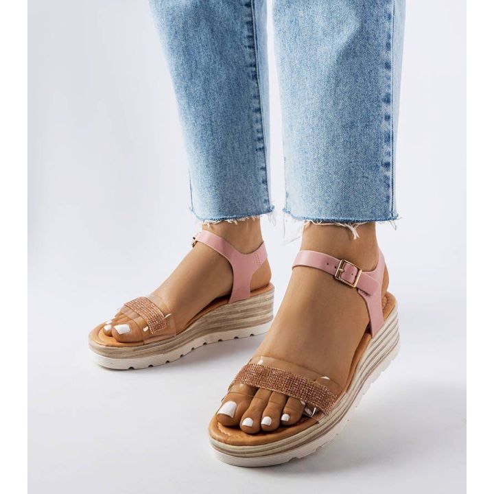 Bussière Pink Wedge Basutės