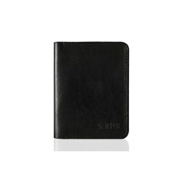 Plonos odinės vyriškos piniginės SOLIER SW10 SLIM BLACK