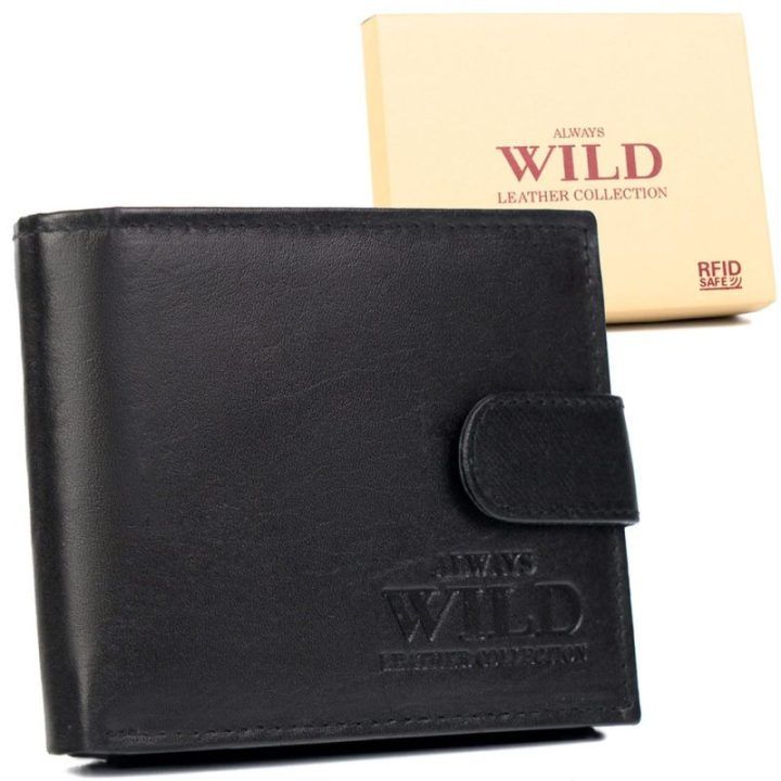 Vyriška natūralios odos RFID piniginė Wild