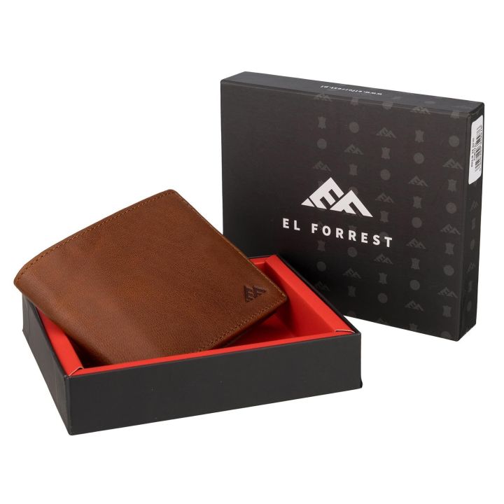 Ruda vyriška odinė piniginė EL FORREST