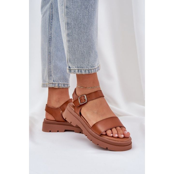 Rudos moteriškos basutės su platforma Step in style