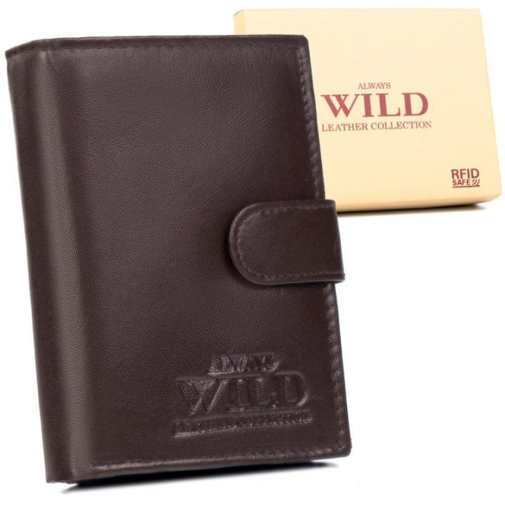 Vyriška natūralios odos RFID piniginė Wild