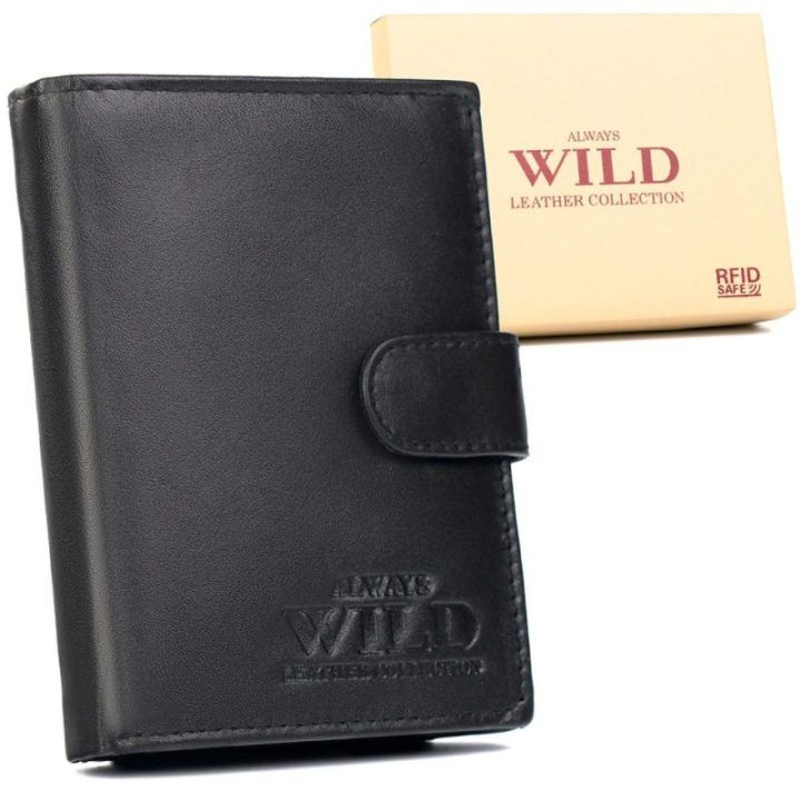 Vyriška natūralios odos RFID piniginė Wild