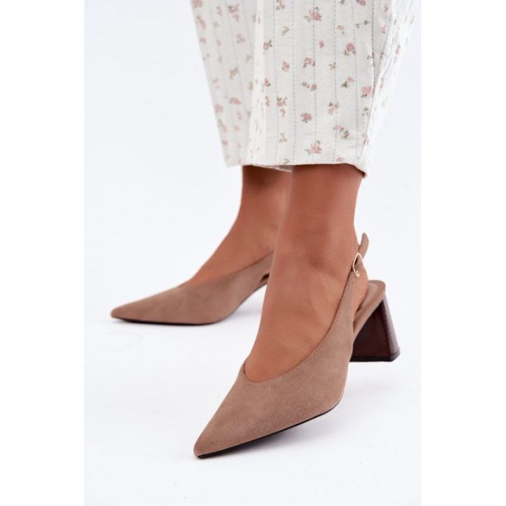 Smėlio spalvos aukštakulniai bateliai Step in style