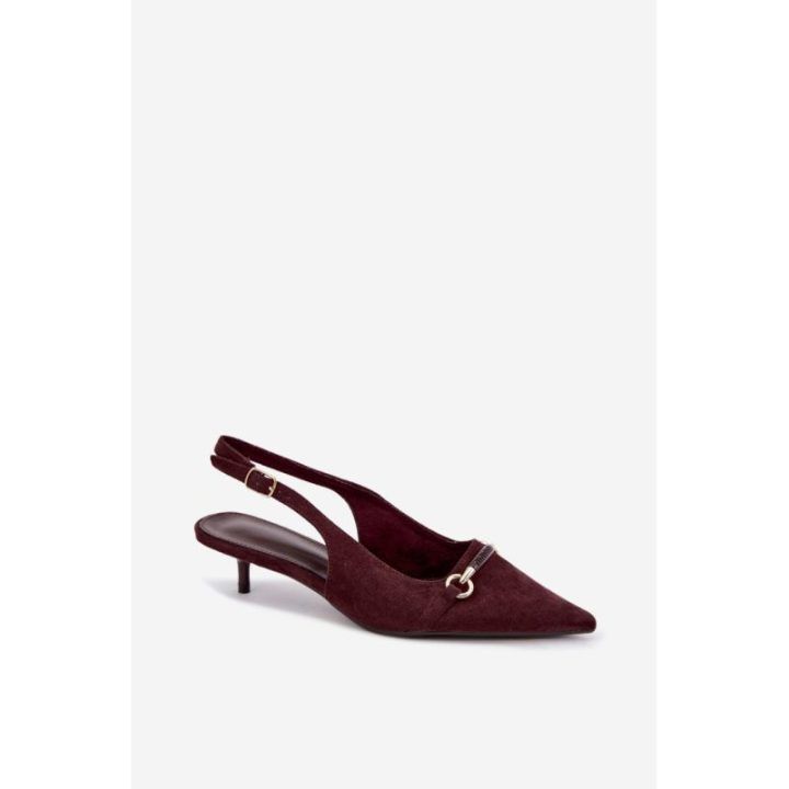 Bordo spalvos aukštakulniai bateliai Step in style
