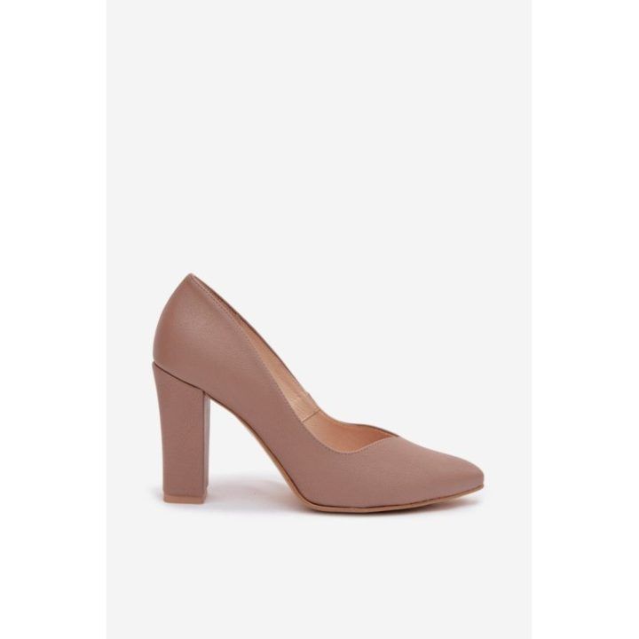 Aukštakulniai bateliai su smailėjančia nosimi, kapučino spalvos Step in style