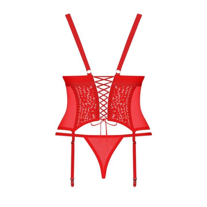Blossmina korsetas + stringai NEMOKAMAI!!! Raudona
