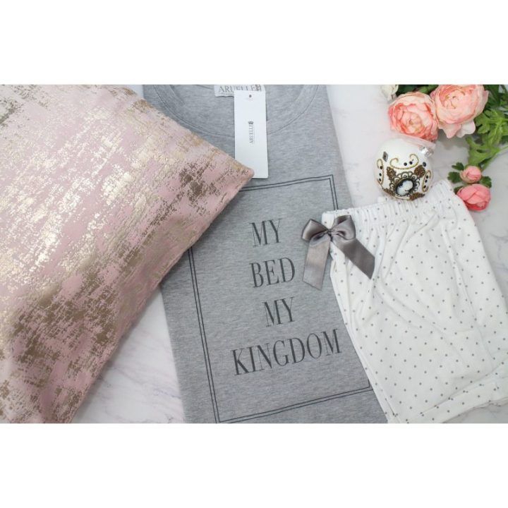 Piżama Kingdom Short Dots & Grey