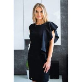 Kokteilinė suknelė Jersa – juoda
