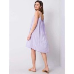Laisvo kirpimo šviesiai violetinė suknelė moterims
