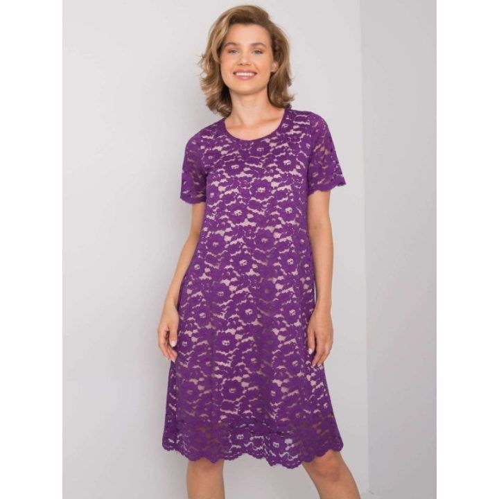 Suknelė tamsiai violetinė – juoda / violetinė