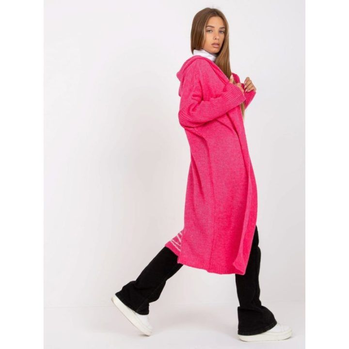 Fluo rožinės spalvos megztinis