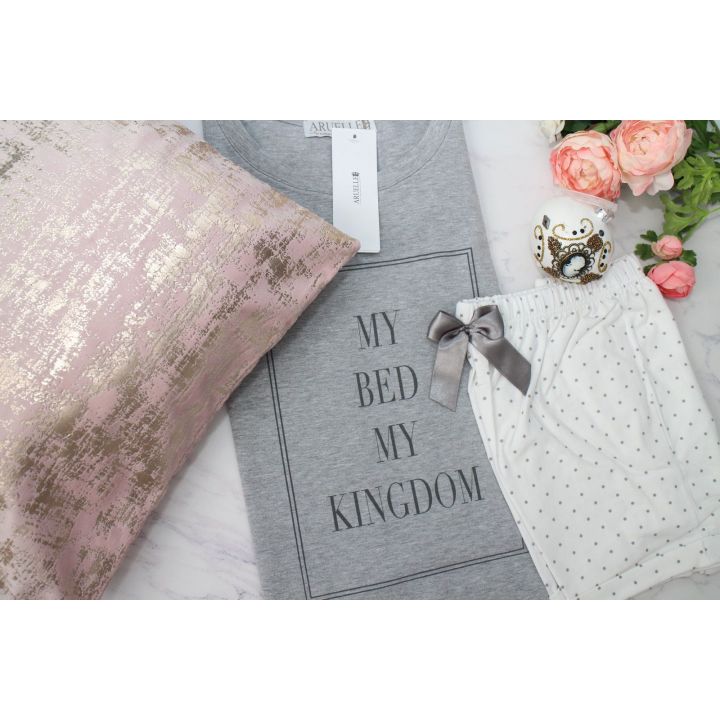 Piżama Kingdom Short Dots & Grey