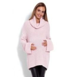 Nėštumo megztinis PeeKaBoo – rožinė