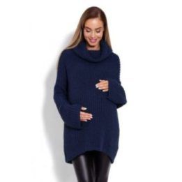 Nėštumo megztinis PeeKaBoo – tamsiai mėlyna