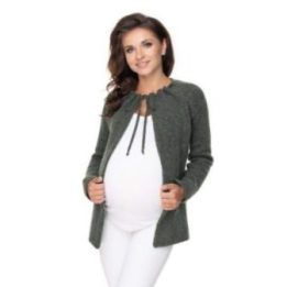 Nėščiųjų megztinis PeeKaBoo – žalia