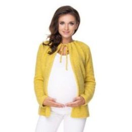 Nėščiųjų megztinis PeeKaBoo – geltona