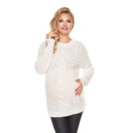 Nėštumo megztinis PeeKaBoo – smėlinė