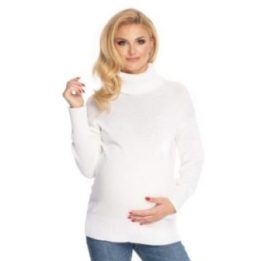 Nėštumo megztinis PeeKaBoo – smėlinė