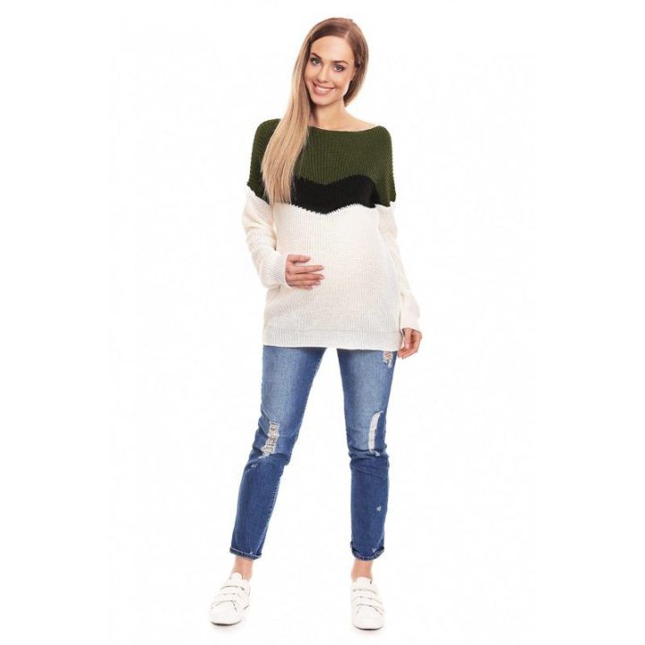 Nėštumo megztinis PeeKaBoo – įvairiaspalvė