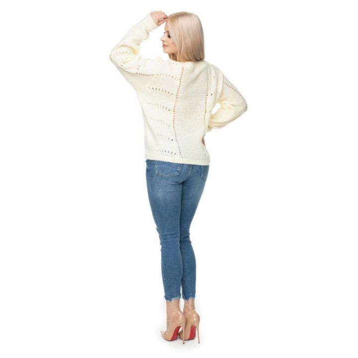 Megztinis PeeKaBoo – balta