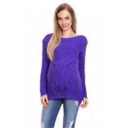 Nėštumo megztinis PeeKaBoo – violetinė