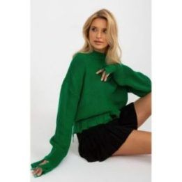 Sweter Damski LC 0373.95P Green - Rue Paris