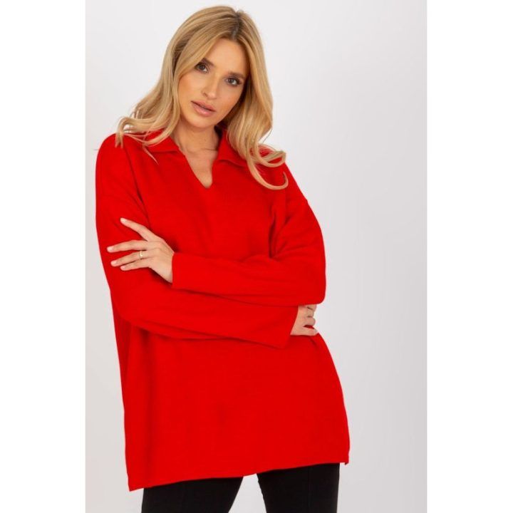 Sweter Damski LC 2261.00P Raudona - Rue Paris