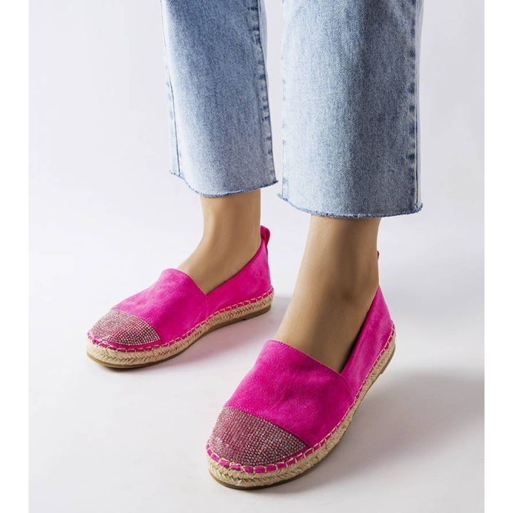 Rausvos platformos espadrilės Magali
