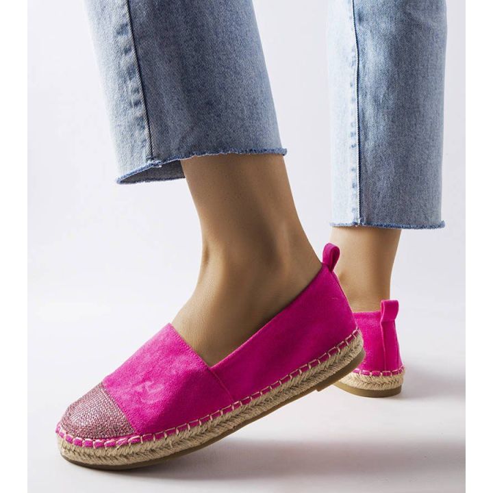 Rausvos platformos espadrilės Magali