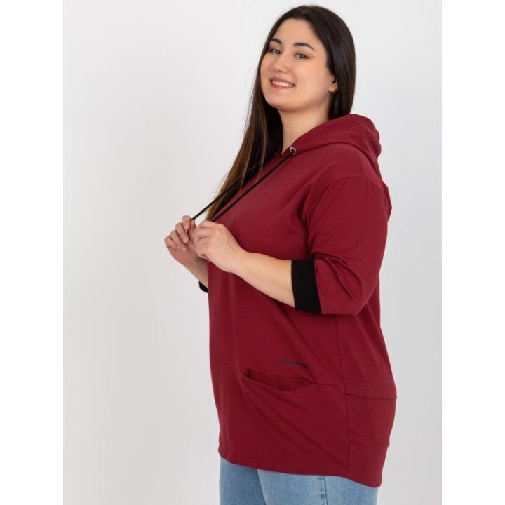 Bordo spalvos tunika