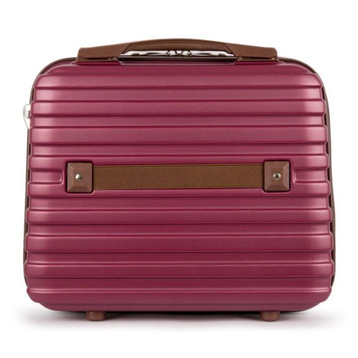 Kosmetikos kelioninis dėklas ABS STL957 bordo spalvos