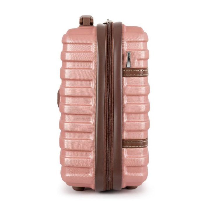 Kosmetikos kelioninis dėklas ABS STL957 rožinis