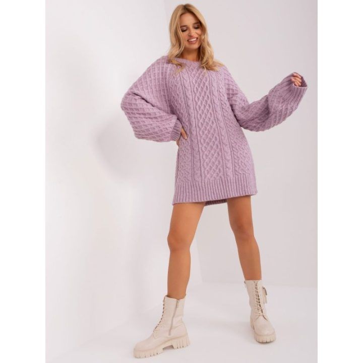Šviesiai violetinis megztinis – šviesiai alyvinė