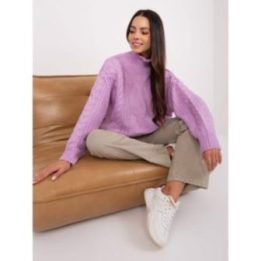 Šviesiai violetinis megztinis – šviesiai alyvinė