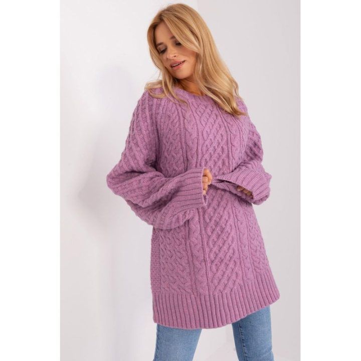 Ilgas megztinis AT – violetinė