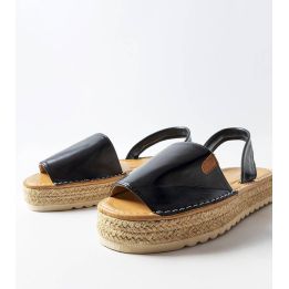 Juodos platforminės espadrilės Sadbera