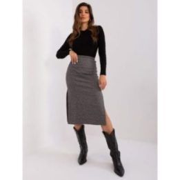 Juodos spalvos sijonas – pilka / juoda