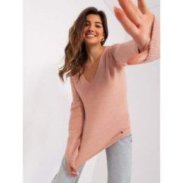 Šviesiai rožinis megztinis