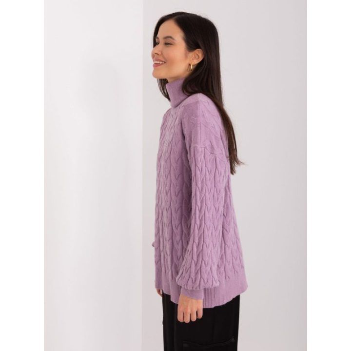 Šviesiai violetinis megztinis – šviesiai alyvinė