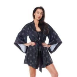 Chalatas Aster Robe Juodos spalvos