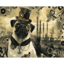 Tapyba pagal skaičius Ponas Puodelis Steam Punk stiliaus 40x50 cm