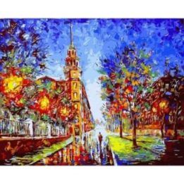 Tapyba pagal skaičius Pėsčiųjų gatvė 40x50 cm