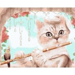 Tapyba pagal skaičius Katė ir muzika 40x50 cm