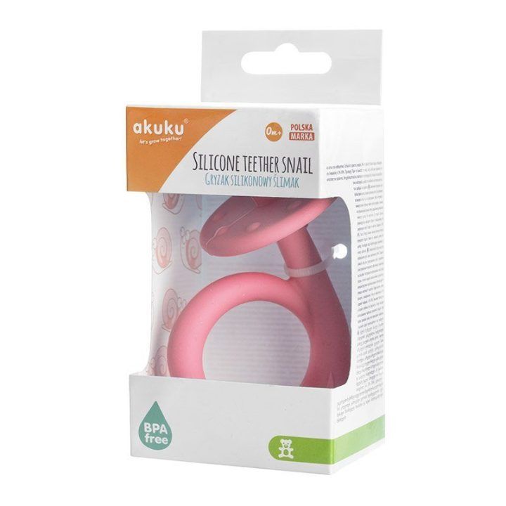 A0115 Silikoninis Kramtukas Sraigė rožinis