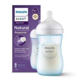 SCY903/21 Natūralaus stiklo buteliukas, talpa 260 ml, mėlynas