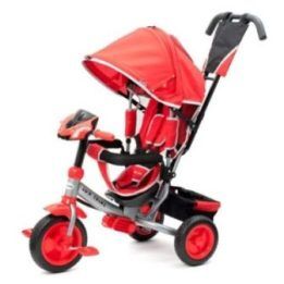 Lux Trike“ – raudonas triratis dviratukas su LED žibintais