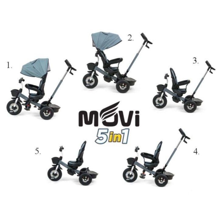 MOVI triratis dviratukas sukurtas galvojant apie mažylių patogumą ir saugumą