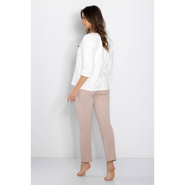 pižama Eliza Ecru-Powder Pink