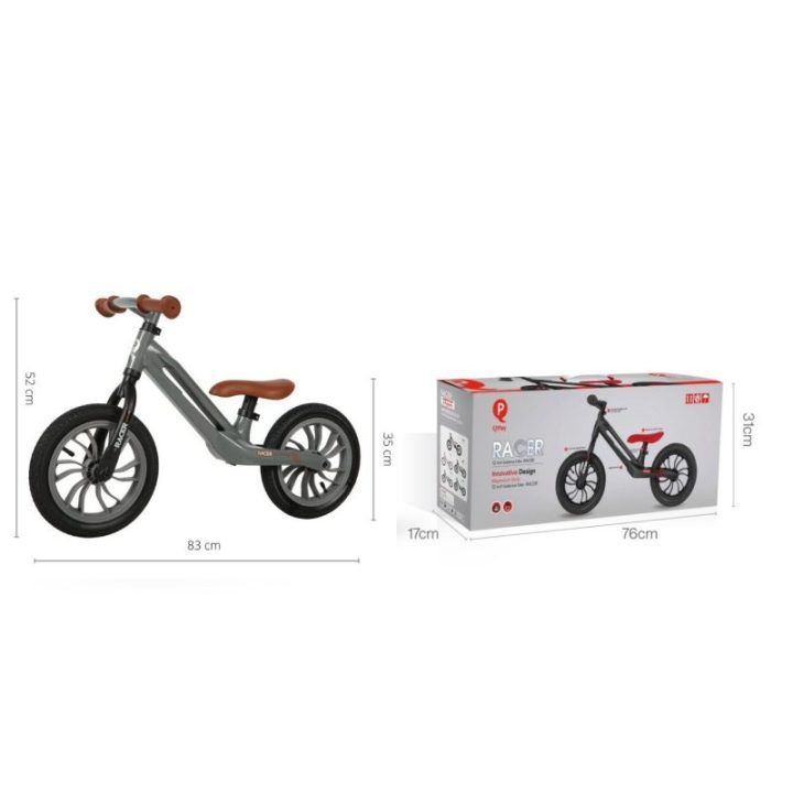 Qplay Bėgimo dviratukas Racer grey